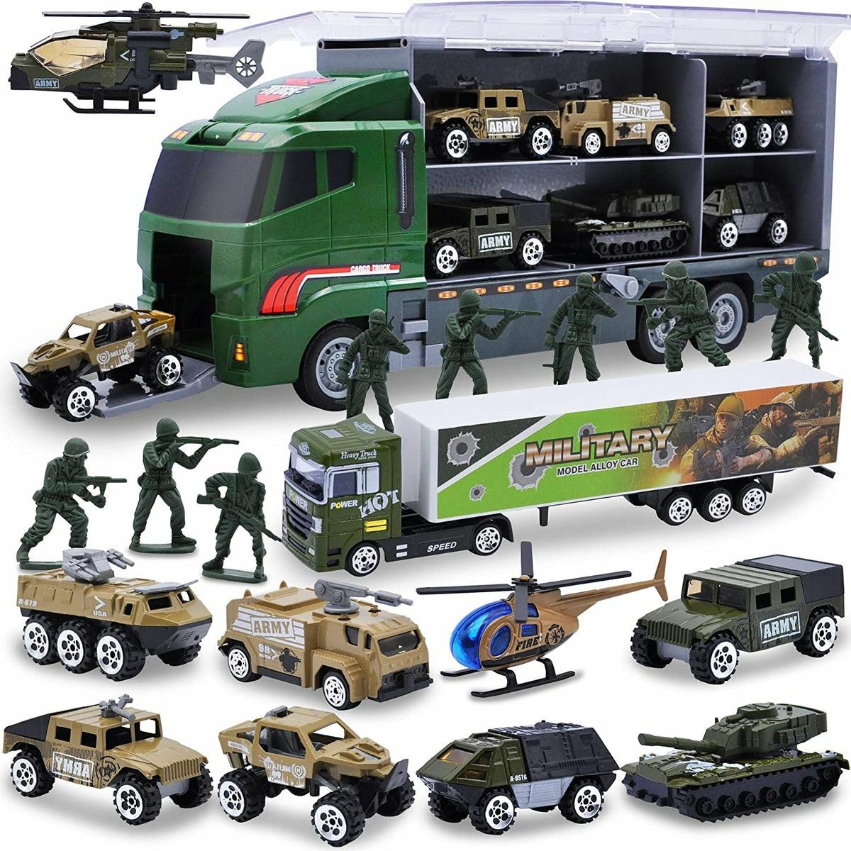 10-In-1 Die-Cast Military Army Mini Vehicle Toy Set Action Figures & Playset