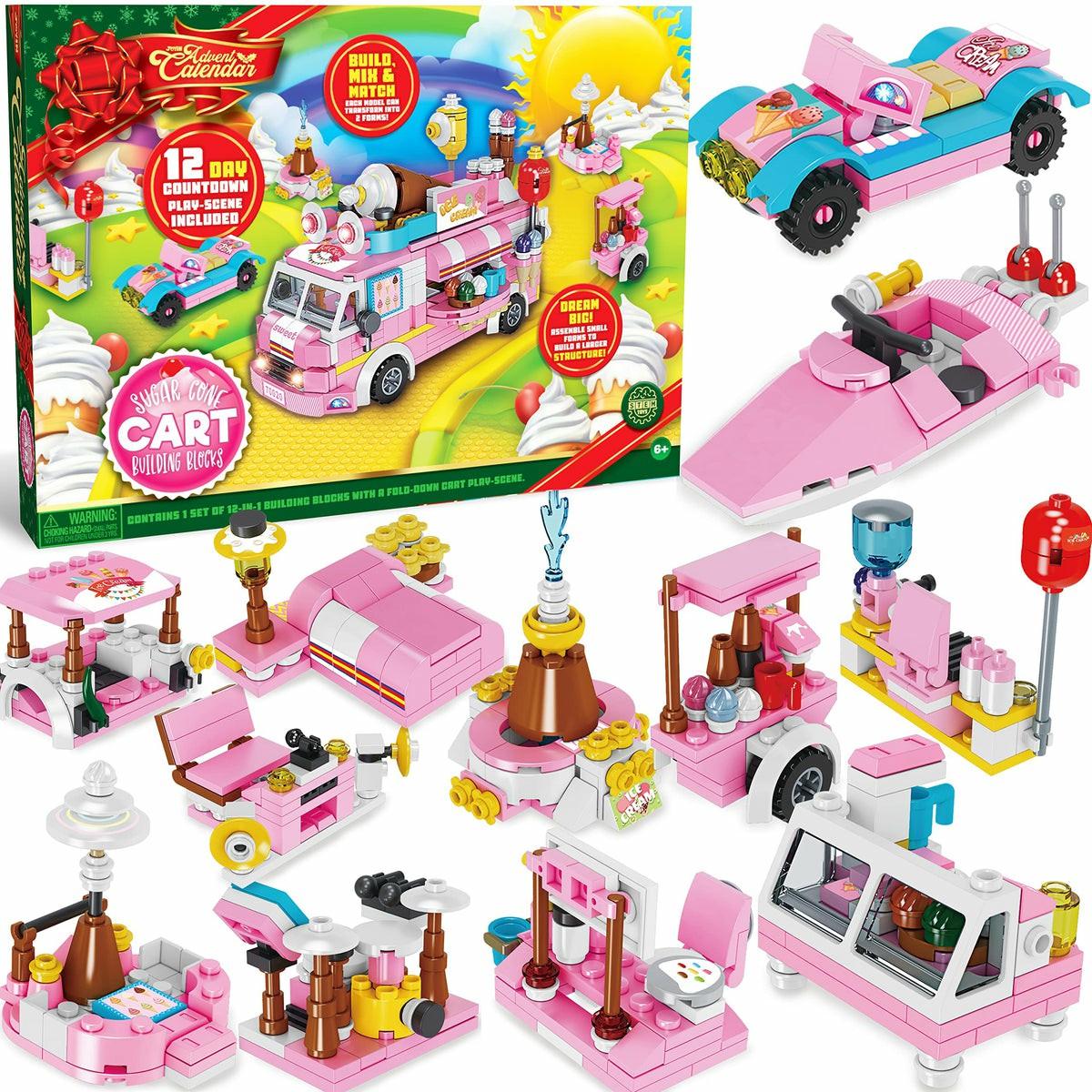 12 Days Girls Ice Cream Truck Building Blocks Advent Calendar Christmas Advent Calendars