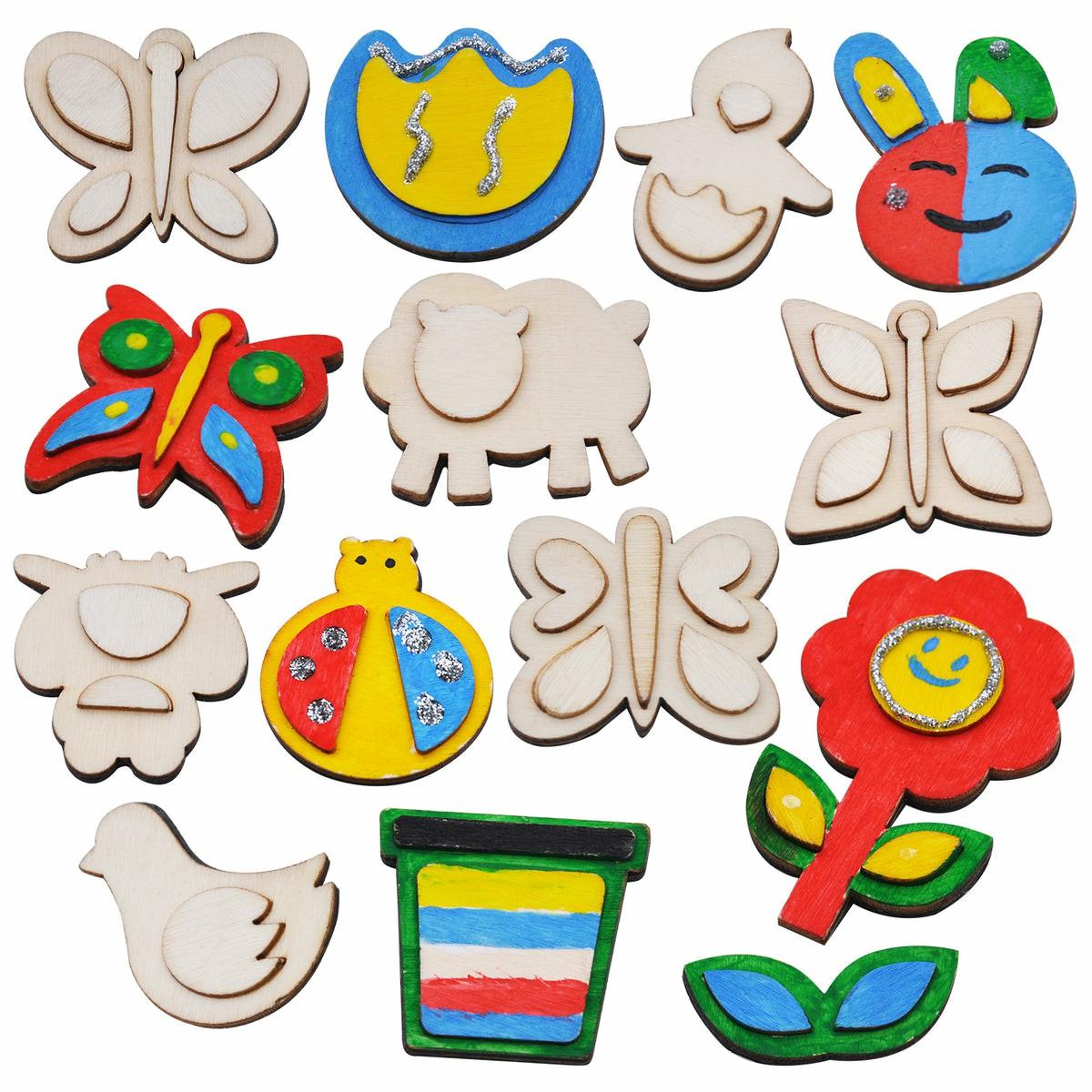 12 Wooden Magnet Creativity Arts & Crafts Painting Kit Arts & Crafts