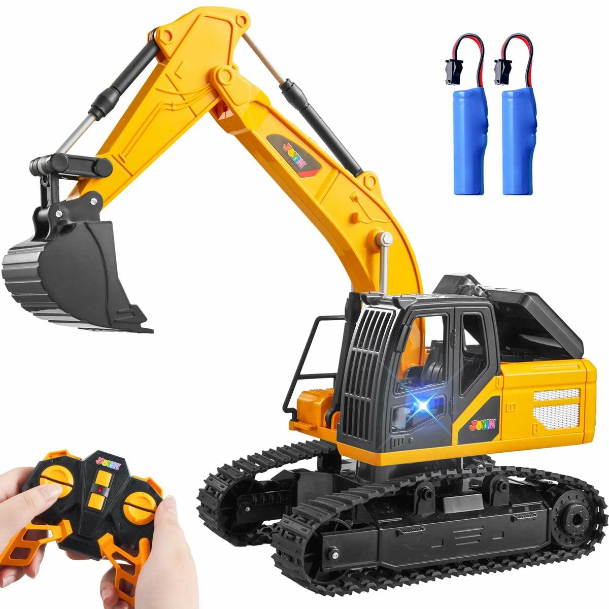 2.4Ghz Rc Excavator Toy With Light For Kids Birthday Gift Car Toys