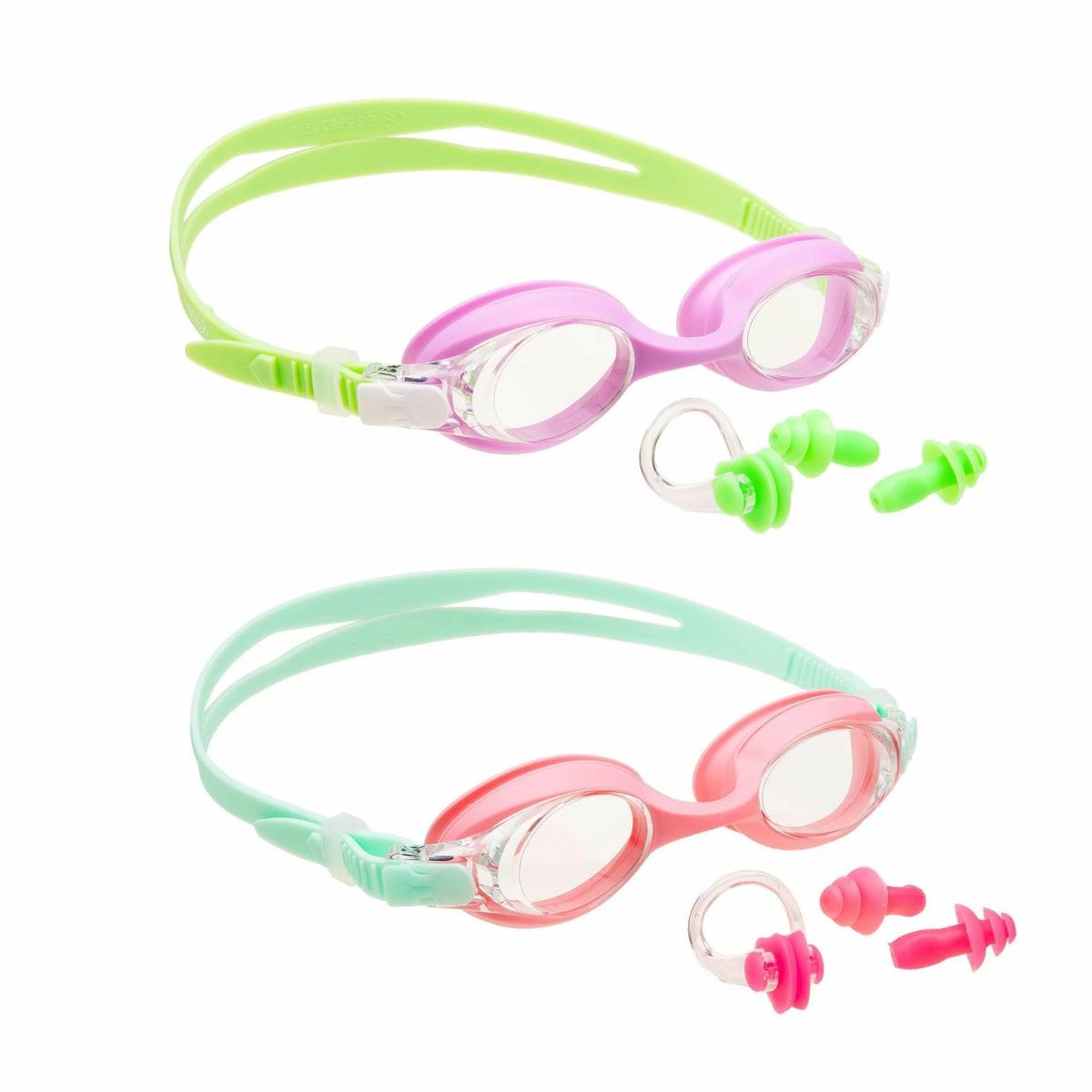 2 Pack Kids Swimming Goggles (Mint & Cyan) Toys