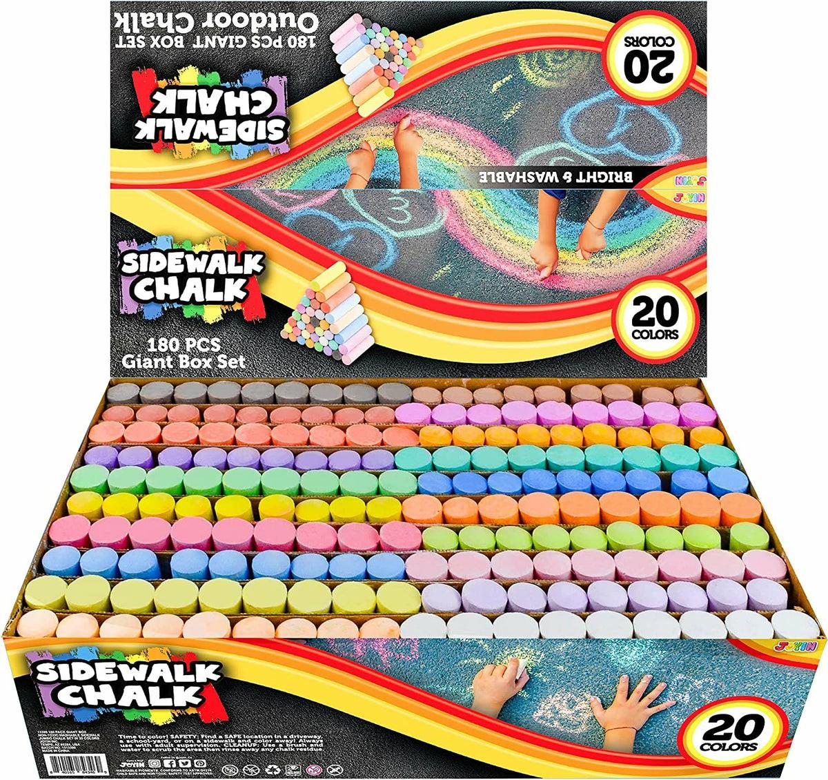 20 Colors Chalk Set, 180 Pcs Arts & Crafts