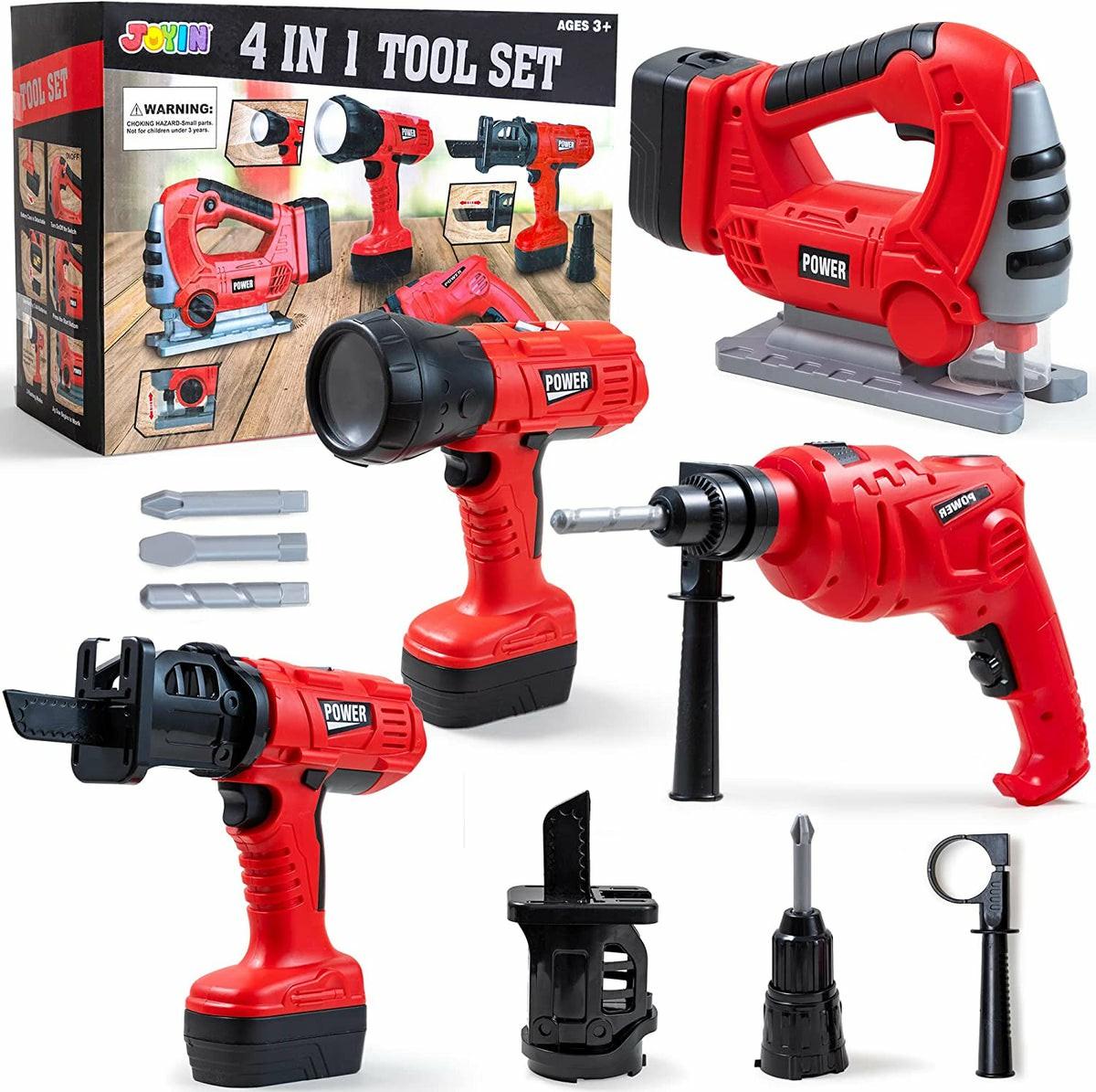 4-In-1 Construction Electric Tool Playset Construction & Play Tools