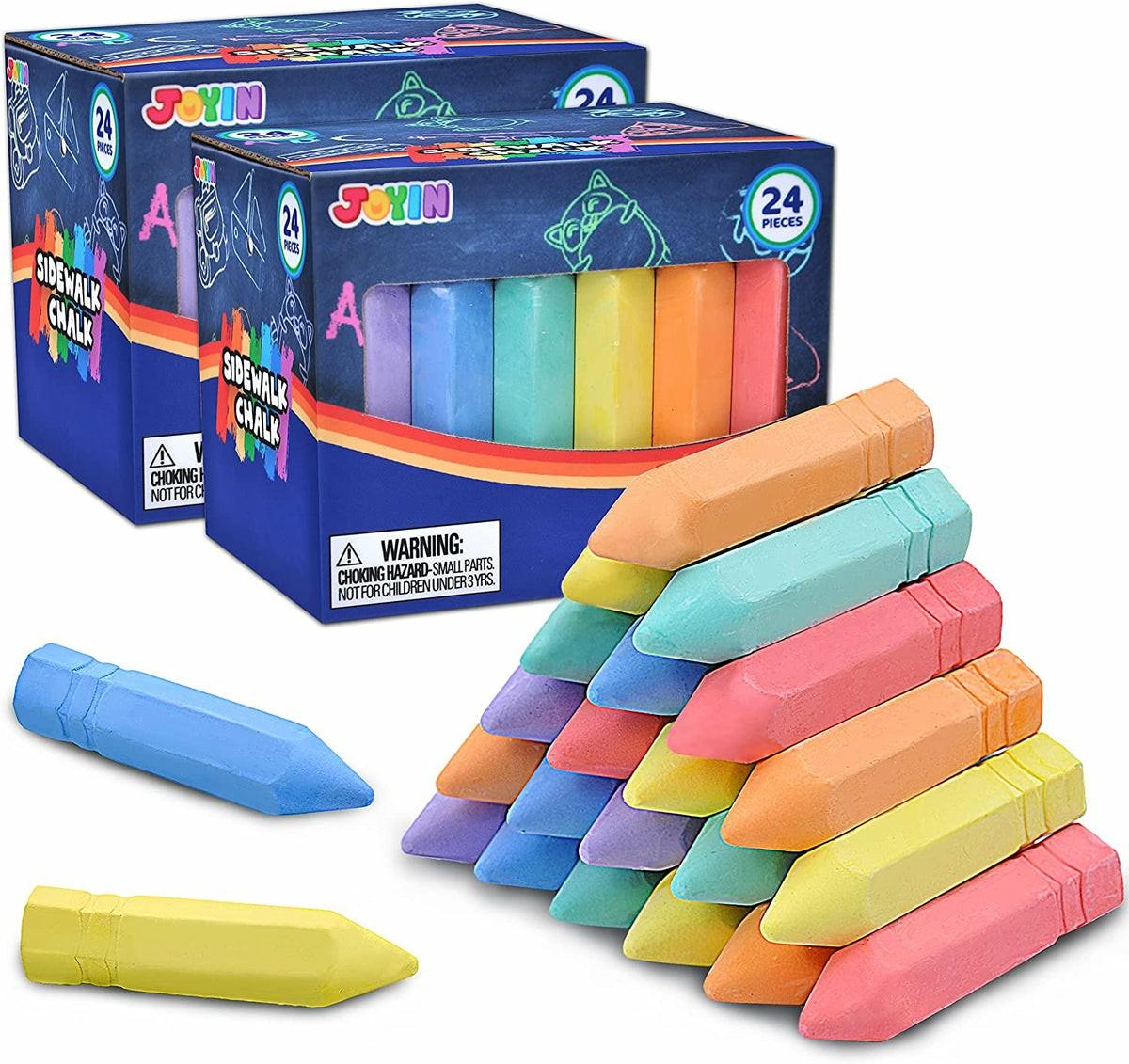 48 Piece Cone Shaped Non-Toxic Washable Jumbo Chalk Set Arts & Crafts