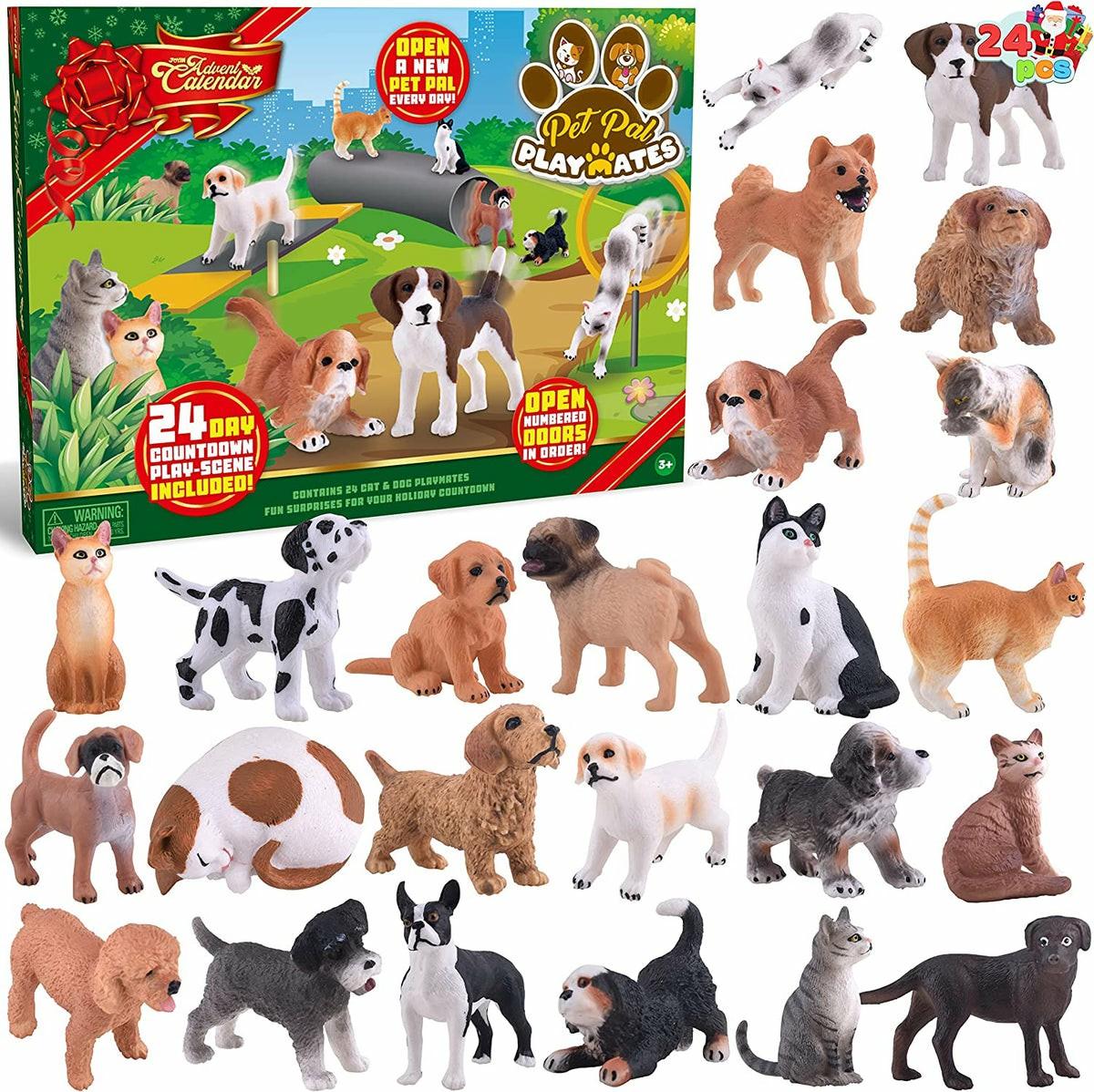 Advent Calendar Dog And Cat Action Playset Christmas Advent Calendars