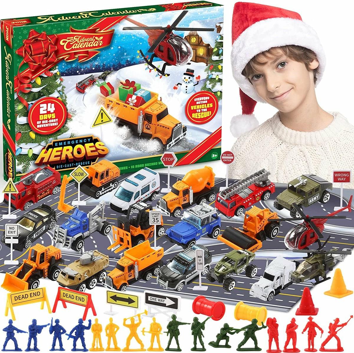 Advent Calendar With Die-Cast Essential Vehicles Christmas Advent Calendars