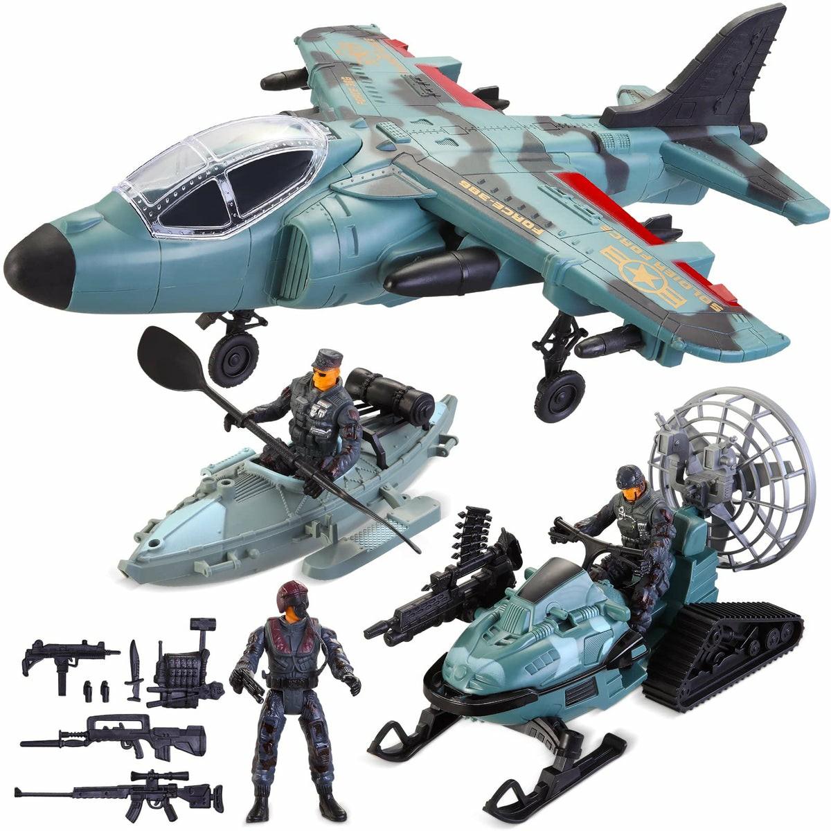 Camouflage Land And Air Military Toy Set Action Figures & Playset