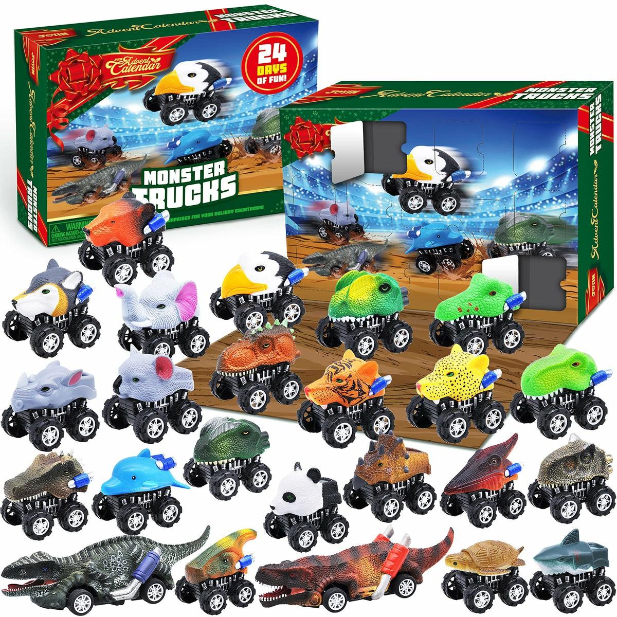 Christmas Advent Calendar With Monster Truck Toys Set Christmas Advent Calendars