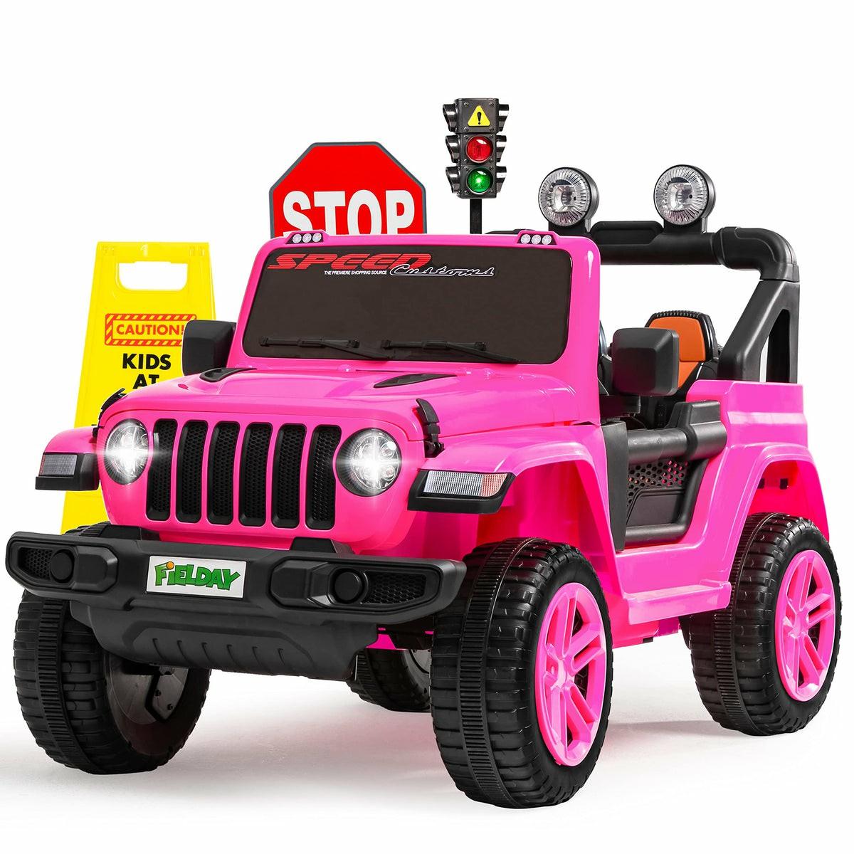 Fielday Kids Ride On Truck Pink Outdoor Toys