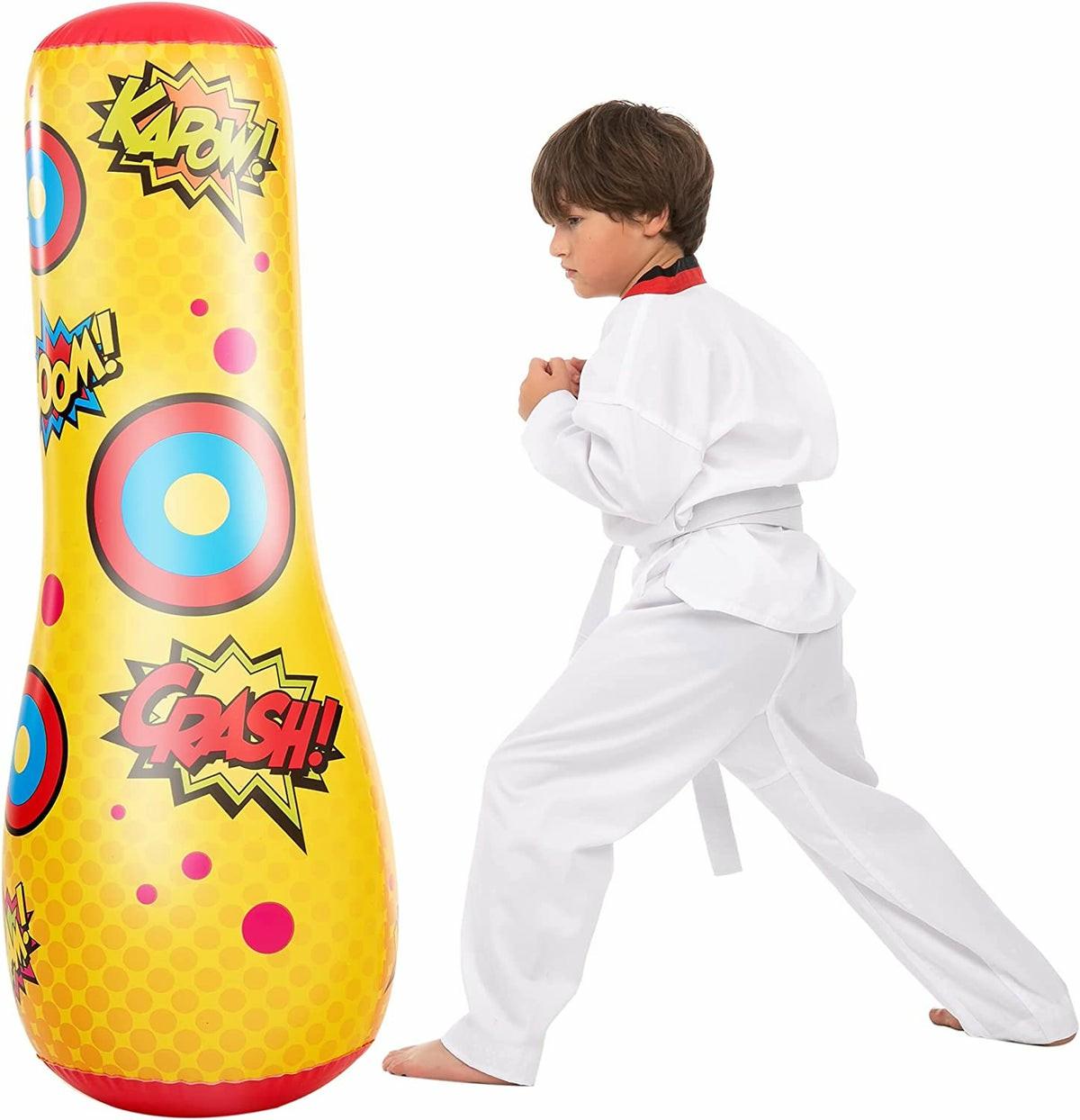 Inflatable Bopper Punching Bag With Bounce-Back Action Outdoor Toys