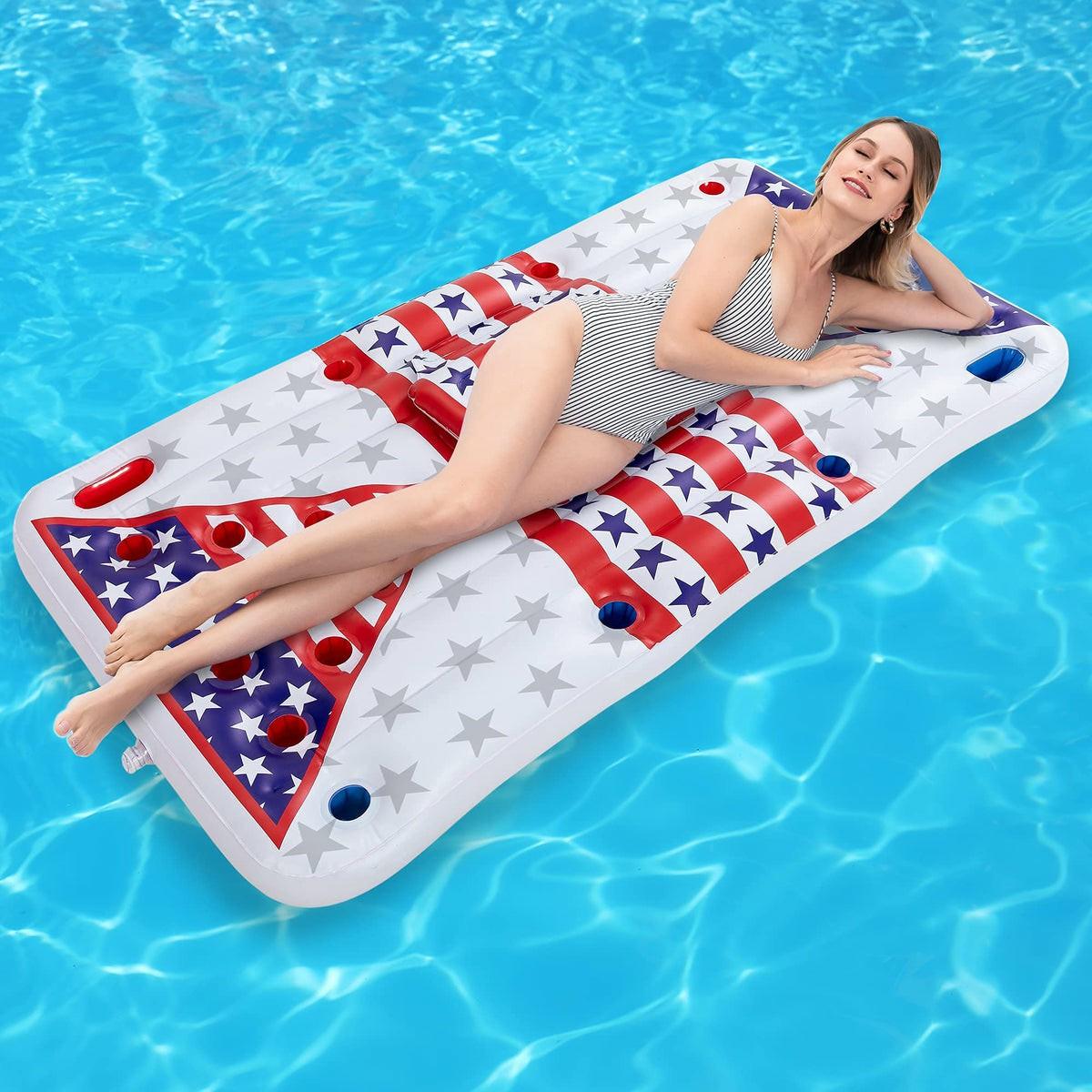 Sloos American Flag Beer Pong Cooler, 1 Pack Inflatable Coolers