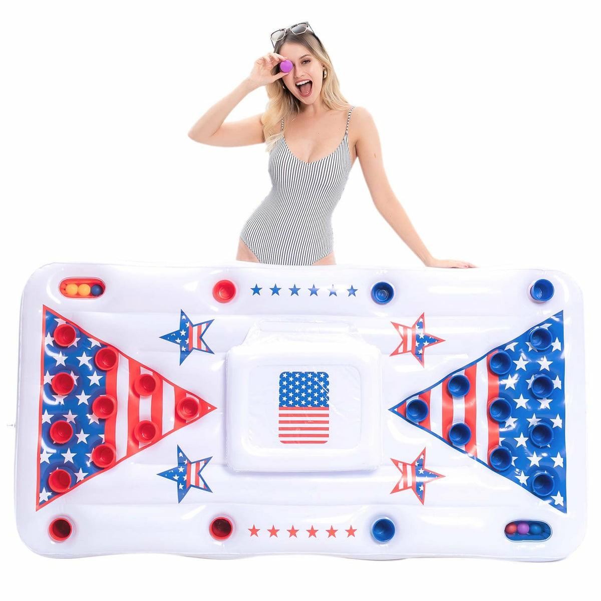 Sloosh Beer Pong Inflatable Float Inflatable Coolers