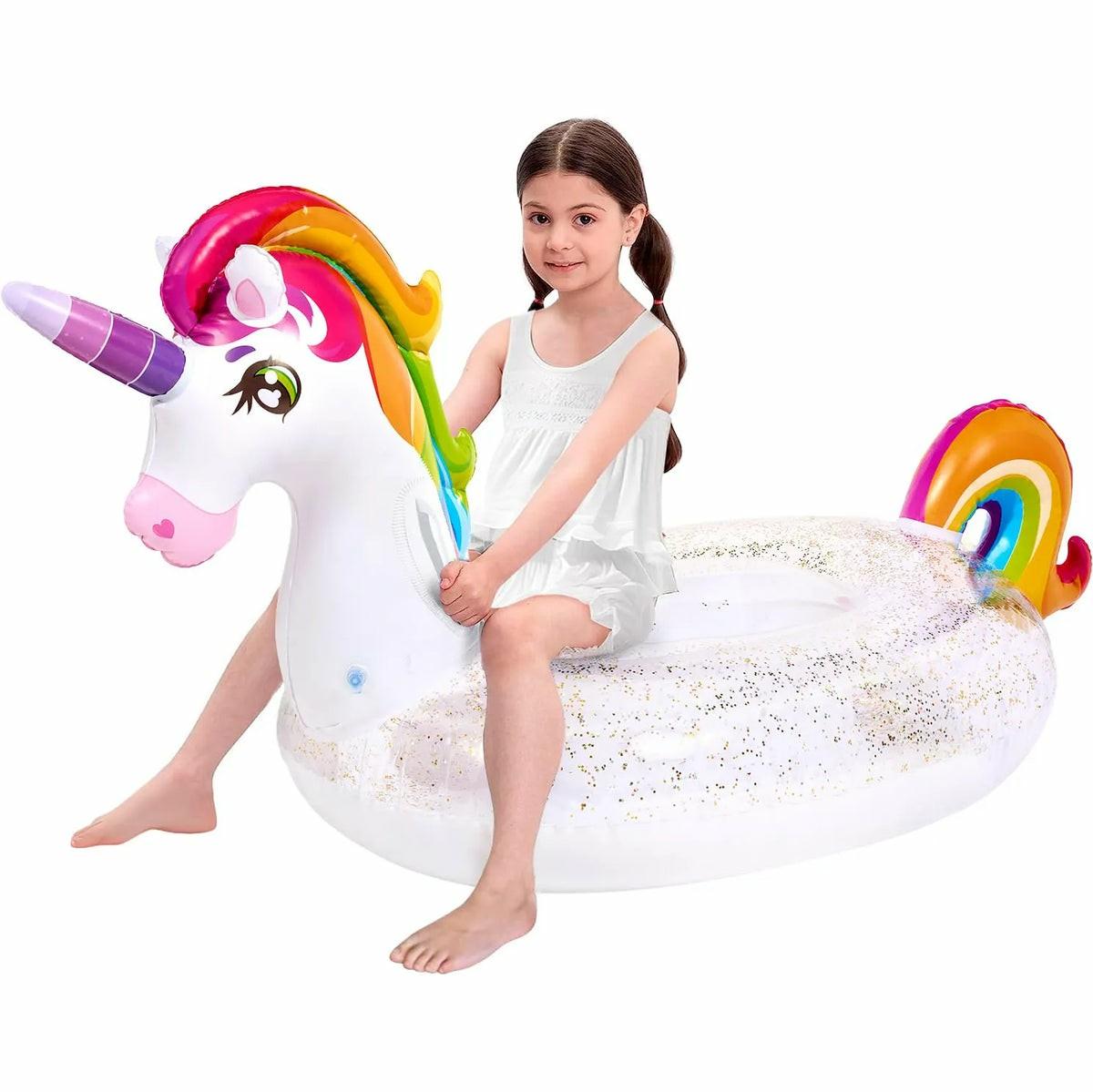 Sloosh Unicorn With Glitters Pool Float Pool Floats