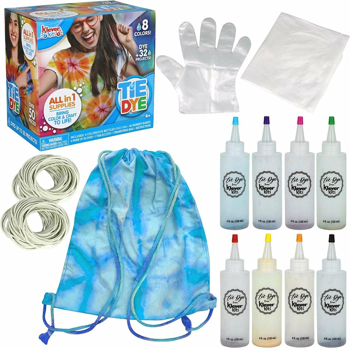 Tie Dye Set With Drawstring Bag Arts & Crafts