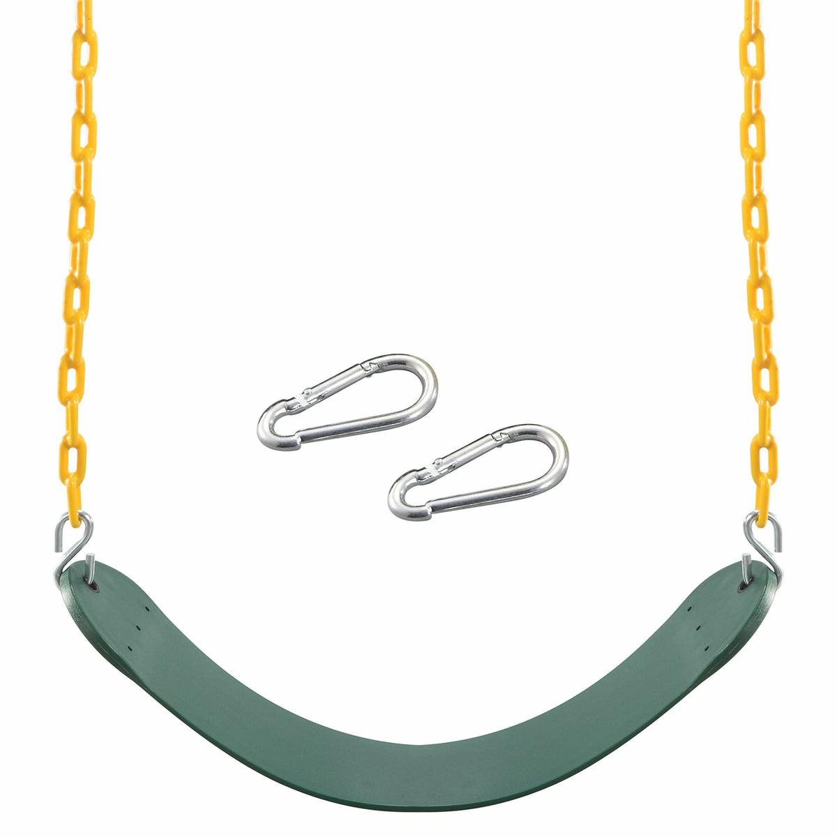 Turfee Green Swing Seat With 66In Chain Outdoor Toys