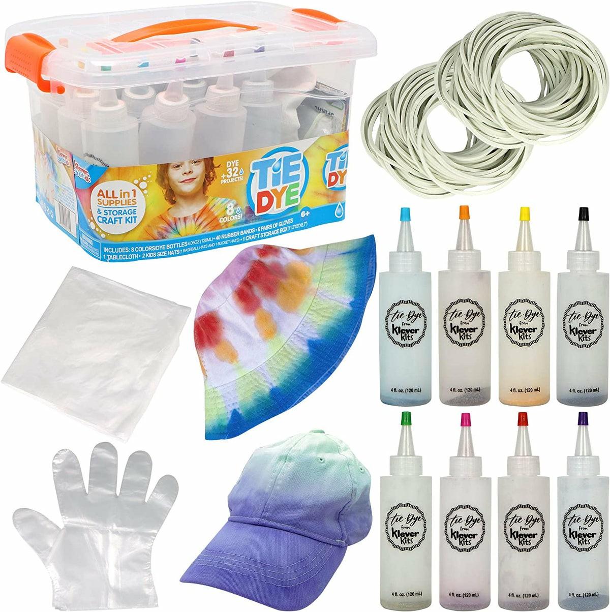 Diy Tie Dye Kits With Cotton Caps And Storage Box Arts & Crafts